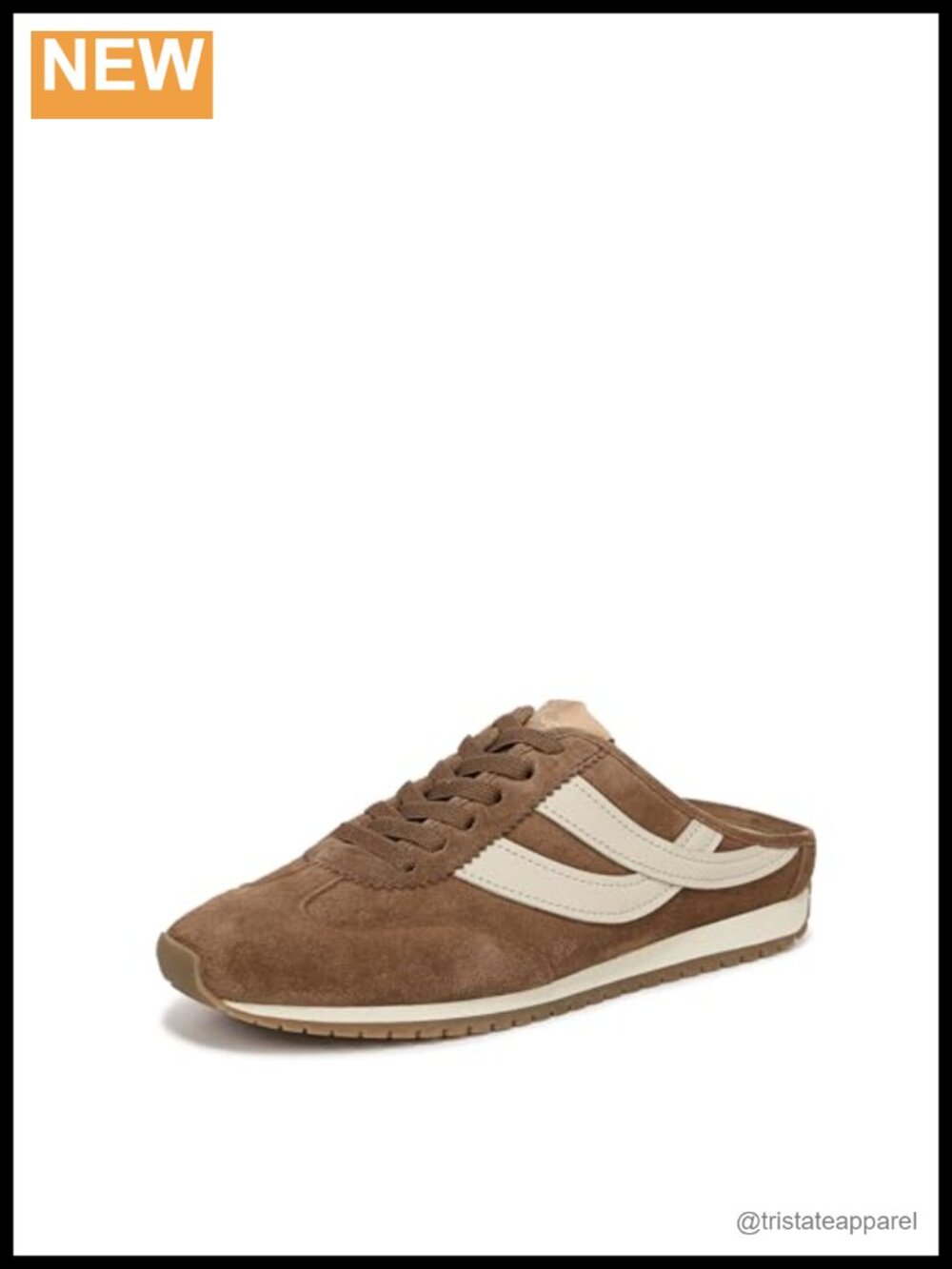 Vince Suede Mule Slip-On Low Top Round Toe Block Heel Foam Insole